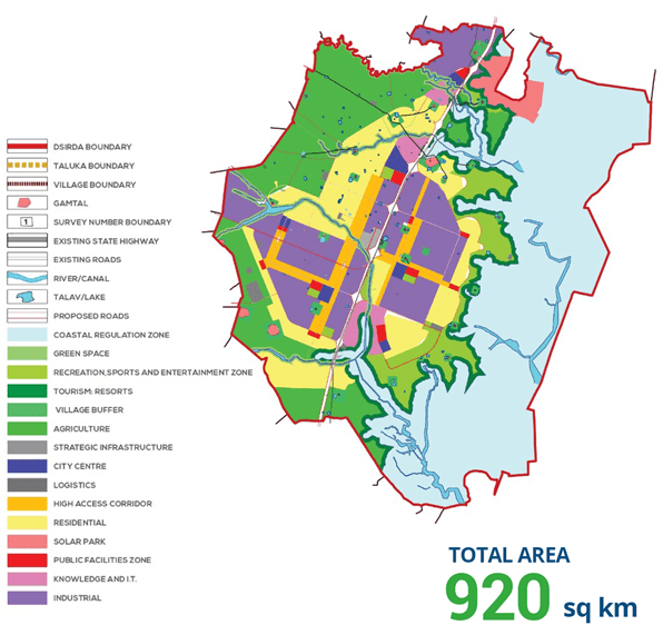 Dholera SIR strategic location map