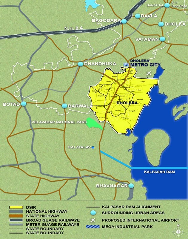 Dholera Location & Connectivity Map